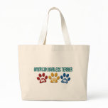 AMERICAN HAIRLESS TERRIER MOM Paw Print Tote Bag