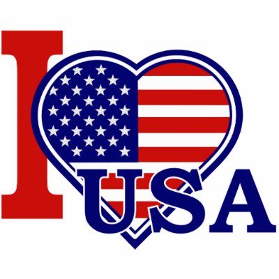 American Heart Flag Pin Cut Out by Americanliberty