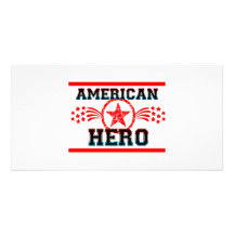 American Hero Customized Photo Card