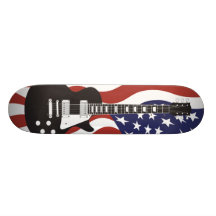 American Icon Electric Guitar Black Skateboards