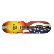 American Icon Electric Guitar Sunrise Skate Deck