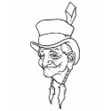 AMERICAN INDIAN CHIEF WITH HAT T SHIRT