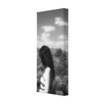 American Indian Girl Stretched Canvas Print