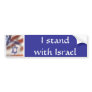 American, Israeli flag: "I stand with Israel" Bumper Stickers