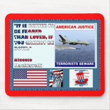 American Justice Airforce Drone Terrorists Beware Mousepad
