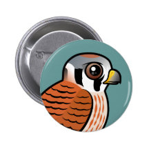 American Kestrel female Button