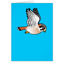 American Kestrel in flight Greeting Cards