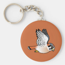 American Kestrel in flight Keychain