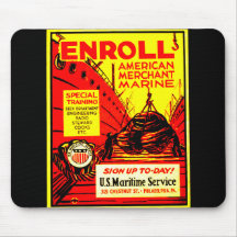 American Merchant Marine - Enrol Today ! Mouse Pads