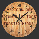 American Oak Wine Barrel Stamp wall clocks