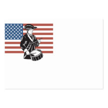 American Patriot Drummer Stars and Stripes Flag Business Cards