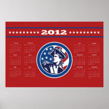 American Patriot Flag Poster Calendar 2012