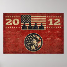 American Patriot Flag Poster Calendar 2012