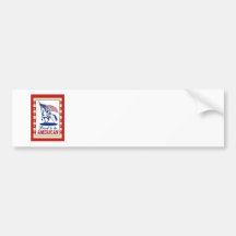 American Patriot Independence Day Poster Greeting Bumper Sticker