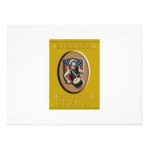 American Patriot Independence Day Poster Greeting Custom Announcements