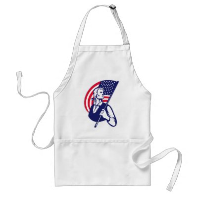 American Patriot Minuteman Stars and Stripes flag Apron by uniformed_personnel