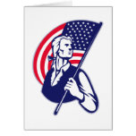 American Patriot Minuteman Stars and Stripes flag Cards