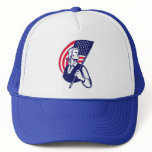 American Patriot Minuteman Stars and Stripes flag Trucker Hat