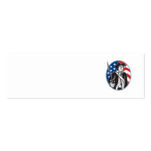 American Patriot Minuteman With Bayonet Rifle And Business Card Template