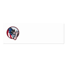 American Patriot Minuteman With Flag Business Card Template