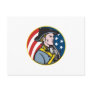 American Patriot Minuteman With Flag Retro Postcard