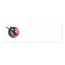 American Patriot Minuteman With Rifle And Flag Business Card Template