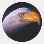 American Patriotic Bald Eagle, National Symbol Round Sticker