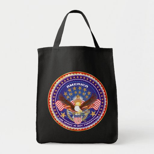 American Patriotic Please View Notes Canvas Bags