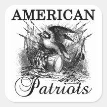 American Patriots 2 Square Stickers