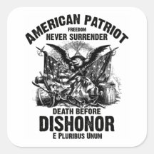 American Patriots 3 Square Sticker