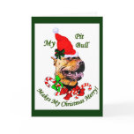 American Pit Bull Terrier Christmas Gifts Card