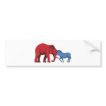 American political parties stand-off bumper stickers