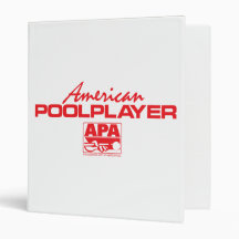 American Pool Player - Red 3 Ring Binders