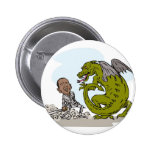 American President Barack Obama Knight Dragon buttons
