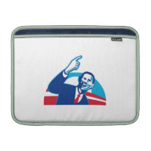 American President Barack Obama pointing forward Sleeves For iPads