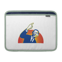 American President Barack Obama pointing forward Sleeves For MacBook Air
