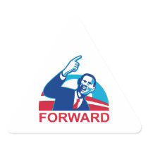 American President Barack Obama pointing forward