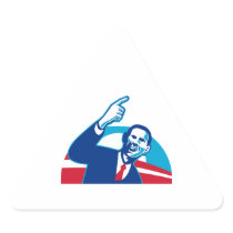 American President Barack Obama pointing forward