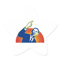 American President Barack Obama pointing forward