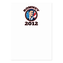 American Presidential Candidate Mitt Romney retro Business Card Template