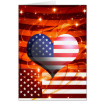 american pride heart design cards