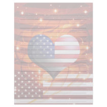 american pride heart design light letterhead design