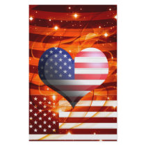 american pride heart design personalized stationery