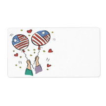 American Pride Personalised Shipping Label