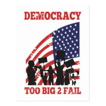 American Protesting Democracy Wall Street Postcard