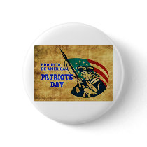 American revolution soldier general flag vintage pin