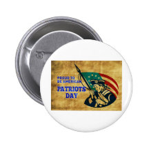 American revolution soldier general flag vintage pin