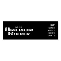 American Rocker Profile Card Business Card Template