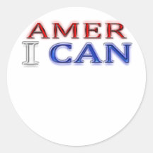 amerICAN Round Sticker