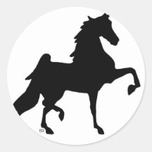 American Saddlebred Horse Round Sticker